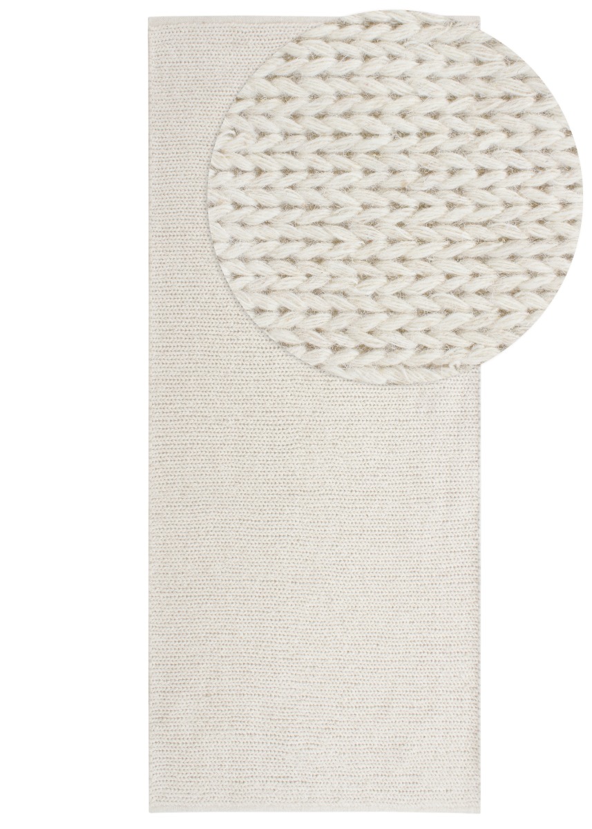 Mellby Offwhite 75x150 cm Ullmatta